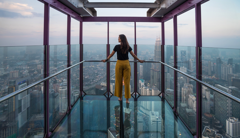 woman staring over the skyline