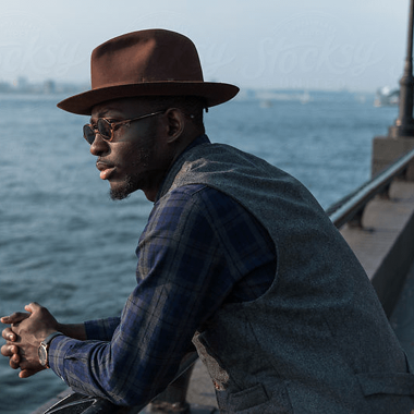 guy looking over horizon